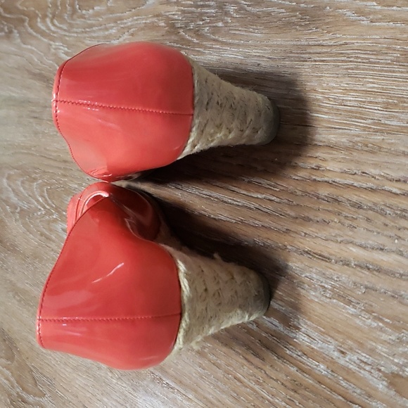 (8.5) Dexflex Comfort Peep Toe Wedge Heel Espadrilles Modern Contemporary - Picture 8 of 15